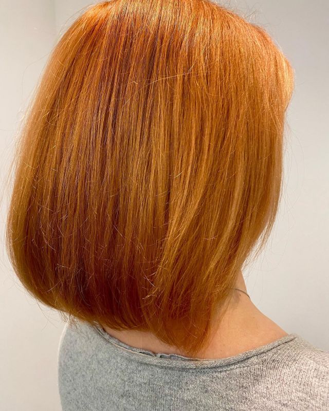 Farbveredlung in Kupfer 🧡Nachher/Vorher#friseurfahlke #transformation #copperhair #blonde #labiosthetique #friseurgütersloh #friseurbielefeld #hairgloss #bob #haircolor #haircut